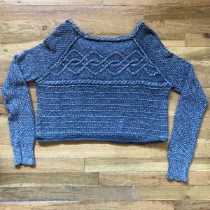 We The Free Cropped Grey Sweater